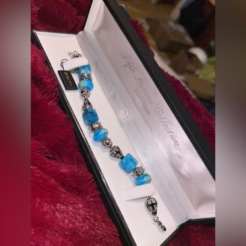 25th anniversary Fifth Avenue Collection “Riviera” Blue and Silver Bracelet